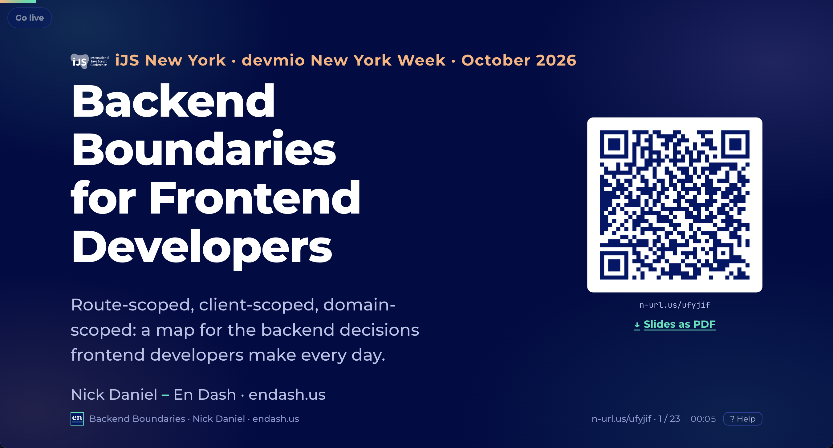 Backend Boundaries for Frontend Developers screenshot 1 of 1